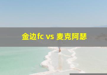 金边fc vs 麦克阿瑟